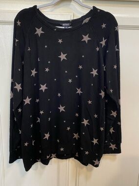 Buffalo David Bitton Black Star-Print Pullover Sweatshirt